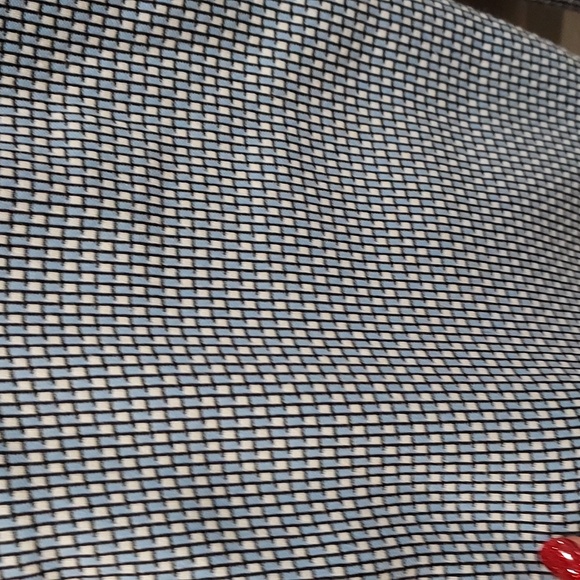 Soho Pull on SLack with Small Blue, White, and Black Geometric Pattern Size Med - Picture 2 of 8